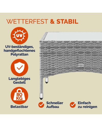 Beistelltisch Rund Aluminium Anthrazit 58 Zentimeter